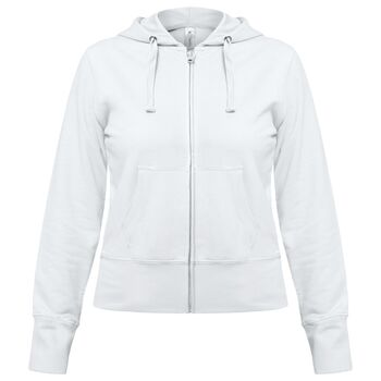 Толстовка женская Hooded Full Zip белая, размер XS