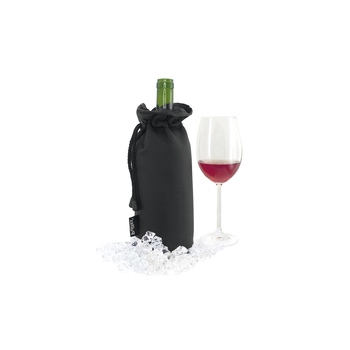 Охладитель для бутылки вина "Keep cooled" из ПВХ в виде мешочка, черный
