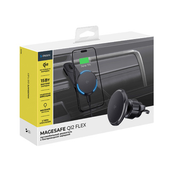 Автомобильный держатель MageSafe QI2 Flex, черный, Deppa