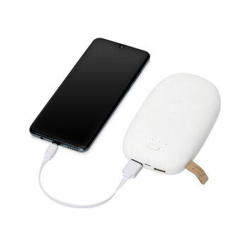 Внешний аккумулятор в форме камня «Stone», 10400 mAh, белый