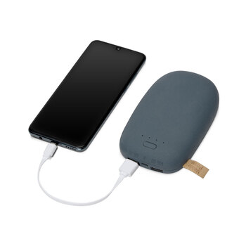 Внешний аккумулятор в форме камня «Stone», 10400 mAh, темно-серый