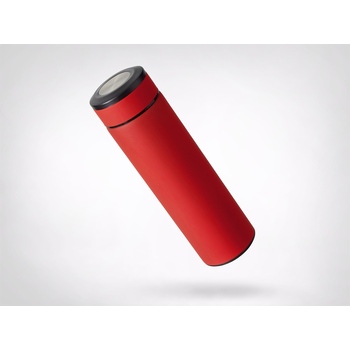 Вакуумный термос "Vacuum Flask C1", soft touch, 420мл, красный