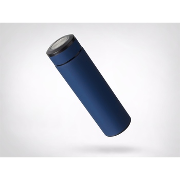 Вакуумный термос "Vacuum Flask C1", soft touch, 420мл, темно-синий
