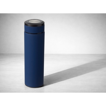Вакуумный термос "Vacuum Flask C1", soft touch, 420мл, темно-синий