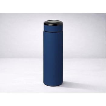 Вакуумный термос "Vacuum Flask C1", soft touch, 420мл, темно-синий