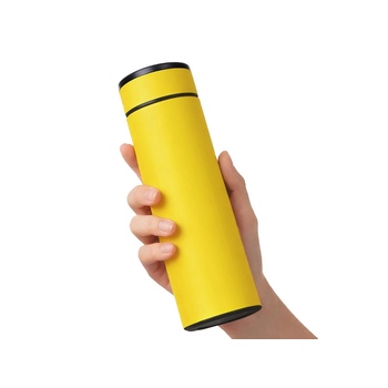 Вакуумный термос "Vacuum Flask C1", soft touch, 420мл, желтый