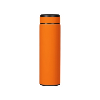 Вакуумный термос "Vacuum Flask C1", soft touch, 420мл, оранжевый