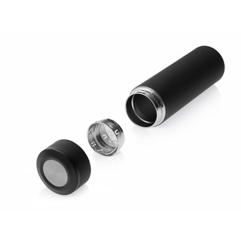 Вакуумный термос "Vacuum Flask C1", soft touch, 420мл, черный