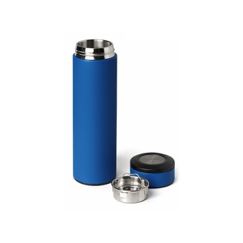 Вакуумный термос "Vacuum Flask C1", soft touch, 420мл, синий