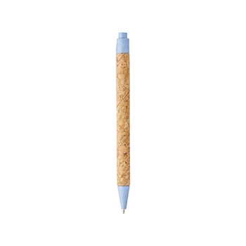 Шариковая ручка Midar из пробки и пшеничной соломы, cиний