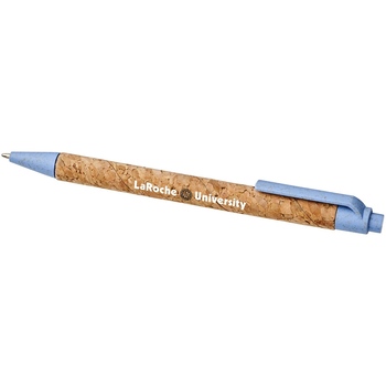 Шариковая ручка Midar из пробки и пшеничной соломы, cиний