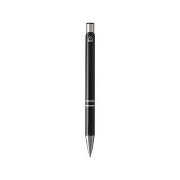 Шариковая ручка Moneta из переработанного алюминия - сплошной черный