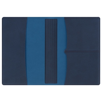 Обложка для паспорта с RFID защитой отделений для пластиковых карт "Favor", синяя