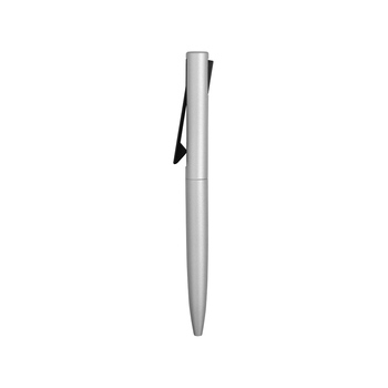 Ручка металлическая шариковая «Bevel», серебристый/черный