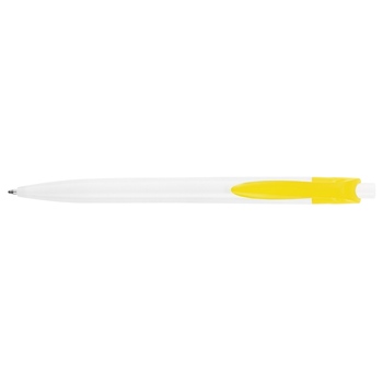 Ручка шариковая "Какаду", белый/желтый
