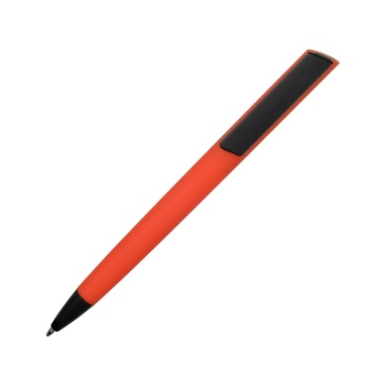 Ручка пластиковая soft-touch шариковая «Taper», красный/черный