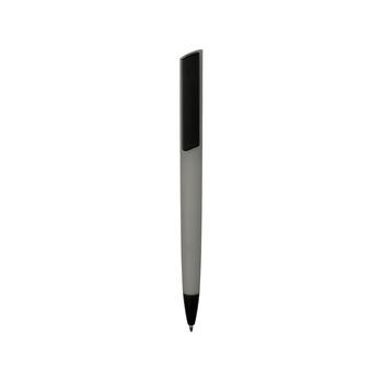 Ручка пластиковая soft-touch шариковая «Taper», серый/черный