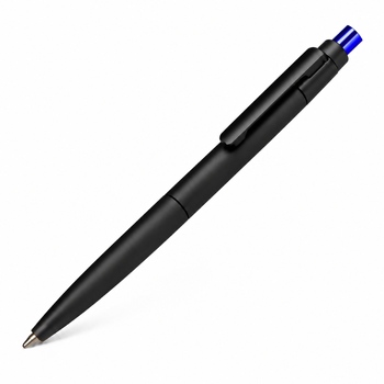 Ручка шариковая из пластика и металла "Шэдоу" soft-touch, черный/синий