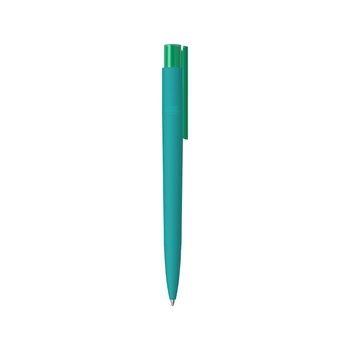 Шариковая ручка "RECYCLED PET PEN PRO K transparent GUM" soft-touch, бирюзовый