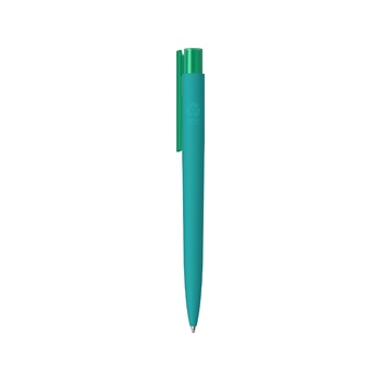 Шариковая ручка "RECYCLED PET PEN PRO K transparent GUM" soft-touch, бирюзовый