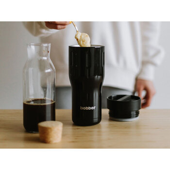 Термос питьевой, вакуумный, бытовой, тм "bobber". Объем 0,47 литра. Артикул Tumbler-470 Black Coffee