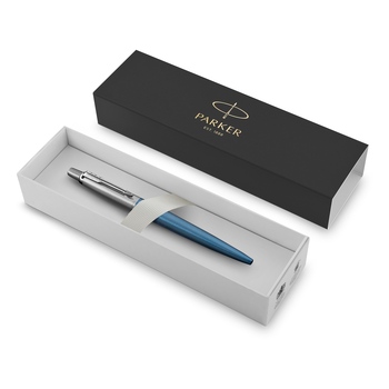Шариковая ручка Parker Jotter Essential, Waterloo Blue CT, стержень: Mblue