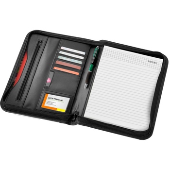 Папка A4 "Ebony" на молнии, черный