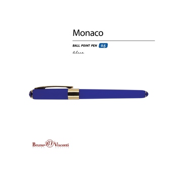 Ручка пластиковая шариковая «Monaco», 0,5мм, синие чернила, сине-фиолетовый