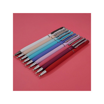 Ручка шариковая автоматическая BrunoVisconti® "PALERMO" цвет корпуса бирюзовый, soft-touch, 0.7 мм