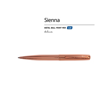 Ручка металлическая шариковая "Sienna", розовое золото