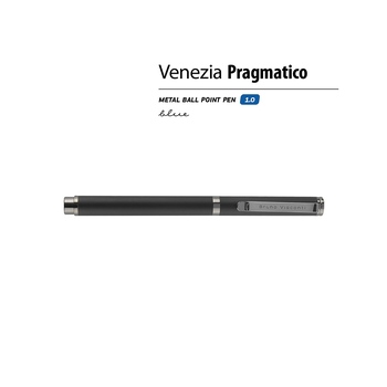 Ручка металлическая шариковая "Venezia Pragmatico" софт-тач,черный