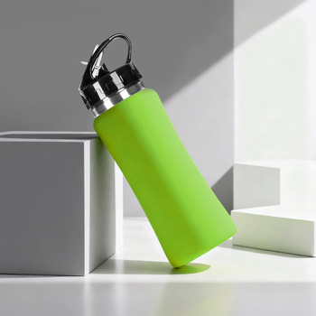 Подарочный набор с бутылкой для воды и повербанком С2, 10000 mAh, зеленое яблоко