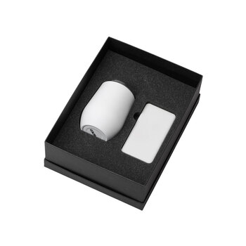 Подарочный набор с термокружкой и повербанком С1, 5000 mAh, белый
