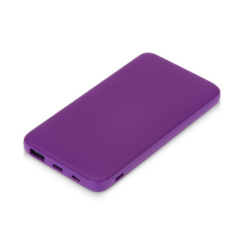 Подарочный набор с термокружкой и повербанком С2, 10000 mAh, фиолетовый