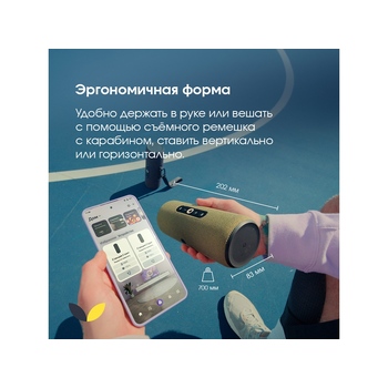Умная портативная колонка Яндекс Станция Стрит с Алисой, зеленый (YNDX-00030GRN)