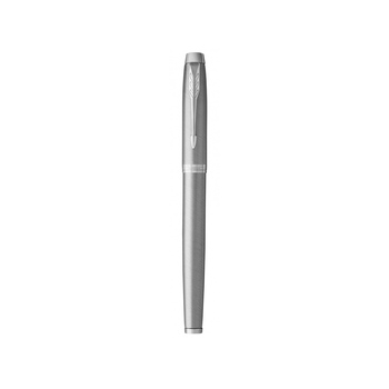 Ручка-роллер Parker IM Stainless Steel CT, стержень: F, цвет чернил: black, в подарочной упаковке