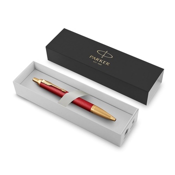 Шариковая ручка Parker IM Premium K318  Red GT, стержень: M, цвет чернил: blue, в подарочной упаковке.