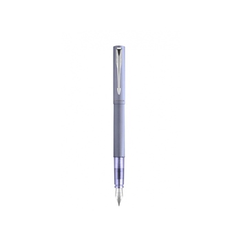 Перьевая ручка Parker Vector XL Silver Blue CT, цвет чернил blue, перо: F/M, в подарочной упаковке.