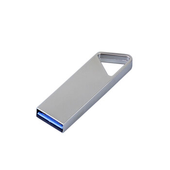 USB 2.0-флешка на 512 Мбайт с мини чипом, компактный дизайн, отверстие треугольной формы для цепочки