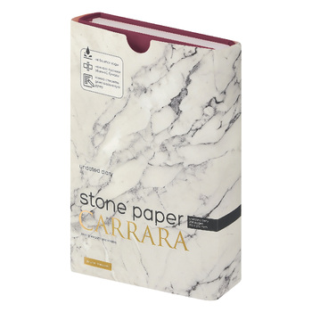 Ежедневник с каменной бумагой недатированный А5 "Carrara", бордовый