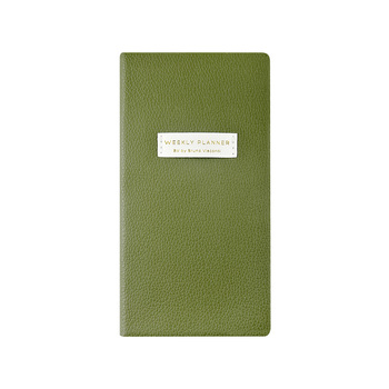 Еженедельник недатированный А6 "Verde" с нашивкой, зеленый