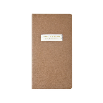 Еженедельник недатированный А6 "Total beige" с нашивкой, бежевый