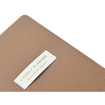 Еженедельник недатированный А6 "Total beige" с нашивкой, бежевый