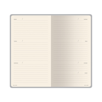 Еженедельник недатированный А6 "Total beige" с нашивкой, бежевый