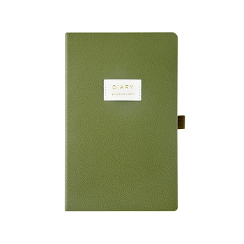 Ежедневник недатированный А5 "Verde" с нашивкой, зеленый