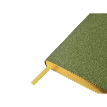 Ежедневник недатированный А5 "Verde" с нашивкой, зеленый