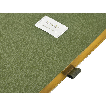 Ежедневник недатированный А5 "Verde" с нашивкой, зеленый