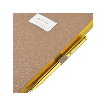 Ежедневник недатированный А5 "Total beige" с нашивкой, бежевый