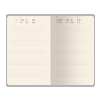 Ежедневник недатированный А5 "Total beige" с нашивкой, бежевый
