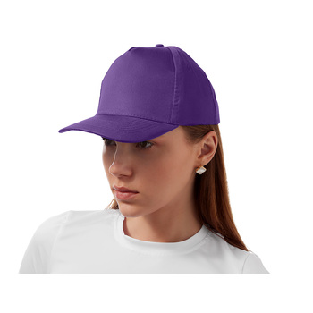 Бейсболка "Poly" 5-ти панельная 120гр, фиолетовый